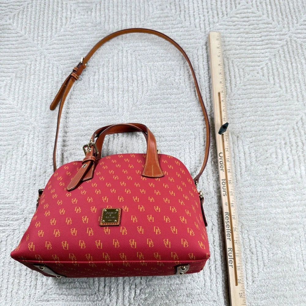 Dooney & Bourke Satchel Bag Women's Gretta Small Audrey Red Monogram Crossbody